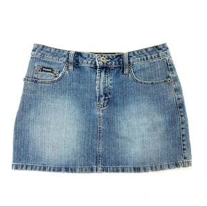 squeeze y2k distressed denim mini skirt aesthetic cute